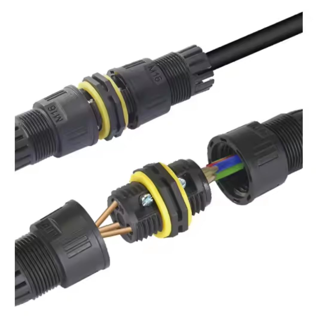 Outdoor Cable Connector – Waterproof Electrical Wire Screw Crimp 400V 25A Outdoor Cable Connector – Waterproof Electrical Wire Screw Crimp 400V 25A
